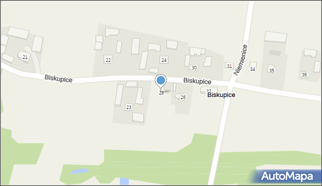 Biskupice, Biskupice, 28, mapa Biskupice