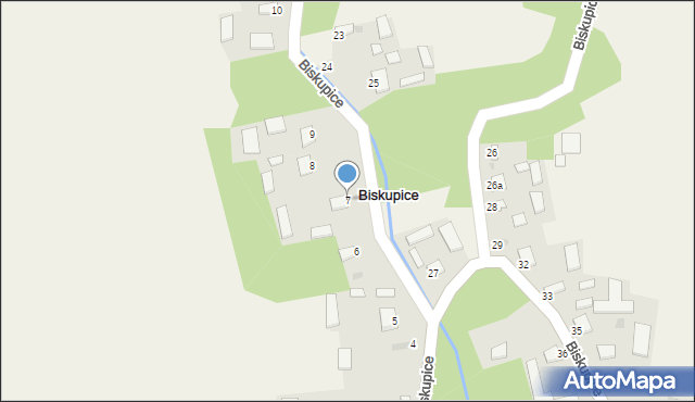 Biskupice, Biskupice, 7, mapa Biskupice