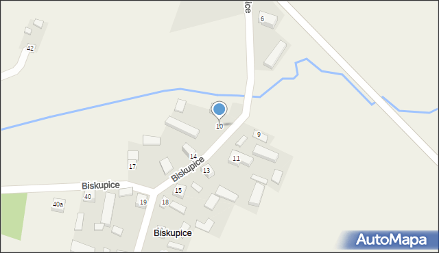 Biskupice, Biskupice, 10, mapa Biskupice