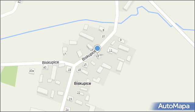 Biskupice, Biskupice, 13, mapa Biskupice