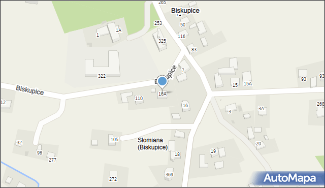 Biskupice, Biskupice, 16A, mapa Biskupice