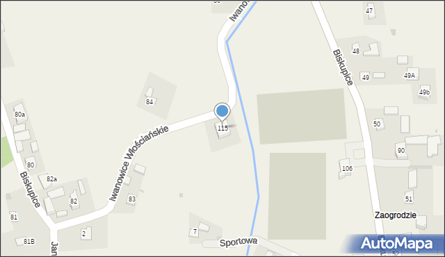 Biskupice, Biskupice, 115, mapa Biskupice