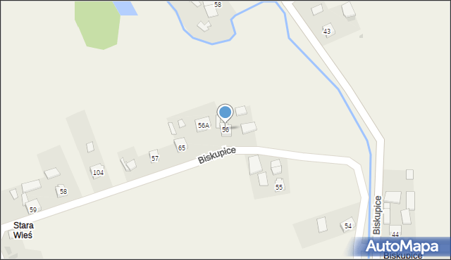 Biskupice, Biskupice, 56, mapa Biskupice
