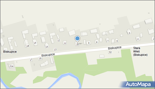 Biskupice, Biskupice, 10, mapa Biskupice