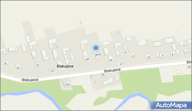 Biskupice, Biskupice, 15, mapa Biskupice