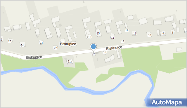 Biskupice, Biskupice, 17, mapa Biskupice