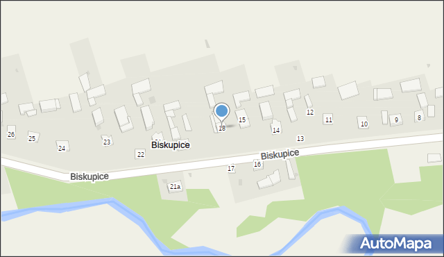 Biskupice, Biskupice, 18, mapa Biskupice