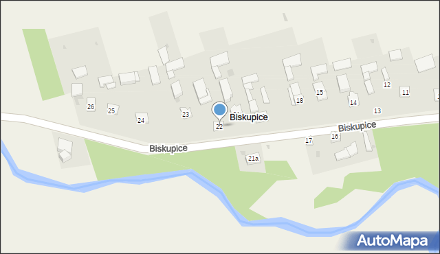 Biskupice, Biskupice, 22, mapa Biskupice