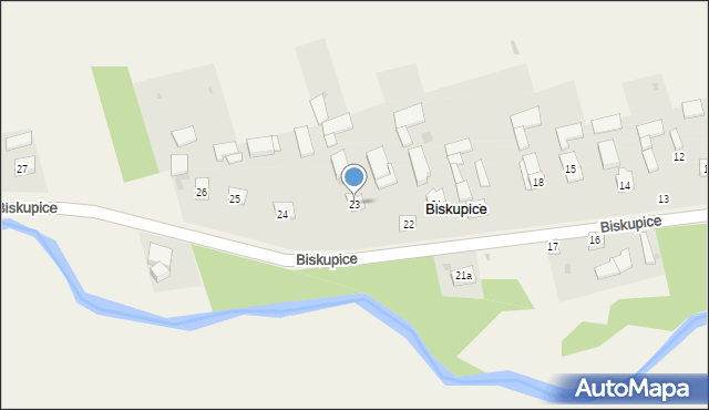 Biskupice, Biskupice, 23, mapa Biskupice