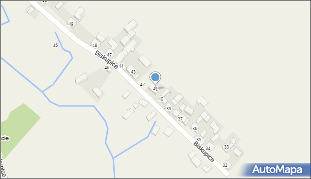 Biskupice, Biskupice, 41, mapa Biskupice