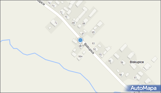 Biskupice, Biskupice, 66, mapa Biskupice