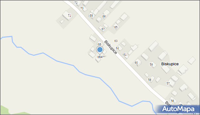 Biskupice, Biskupice, 66A, mapa Biskupice