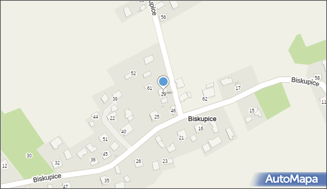 Biskupice, Biskupice, 29, mapa Biskupice