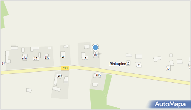 Biskupice, Biskupice, 18, mapa Biskupice