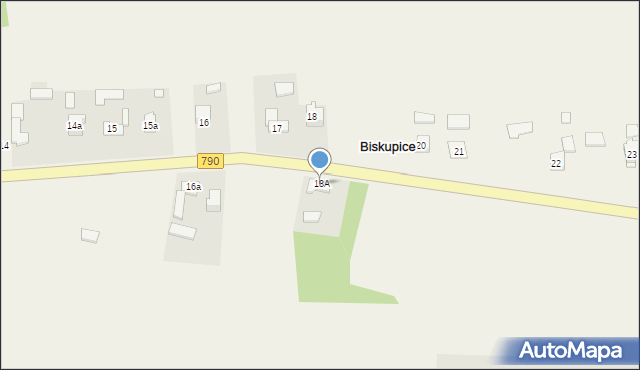 Biskupice, Biskupice, 18A, mapa Biskupice