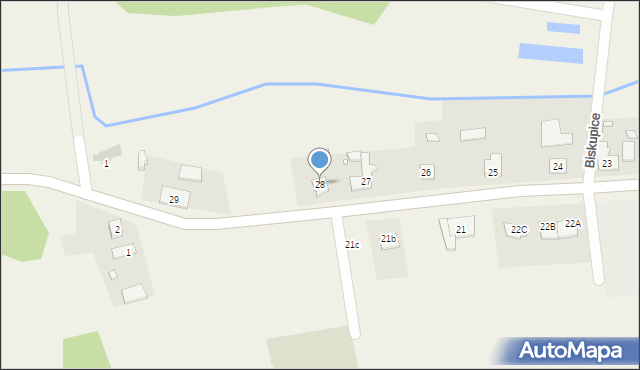 Biskupice, Biskupice, 28, mapa Biskupice