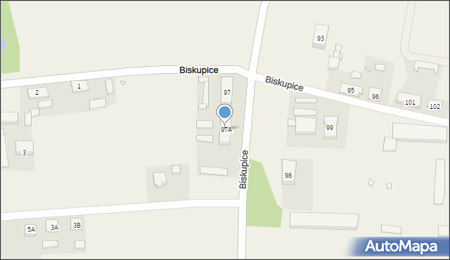 Biskupice, Biskupice, 97A, mapa Biskupice