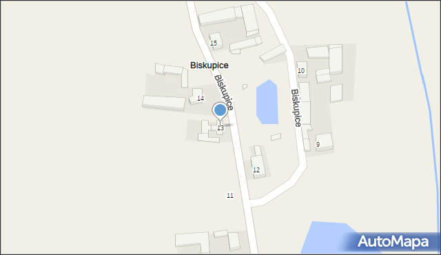 Biskupice, Biskupice, 13, mapa Biskupice