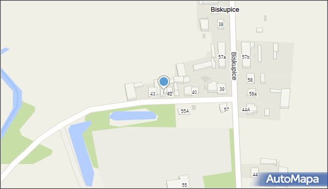 Biskupice, Biskupice, 42A, mapa Biskupice