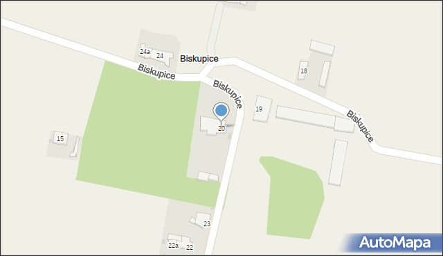 Biskupice, Biskupice, 20, mapa Biskupice