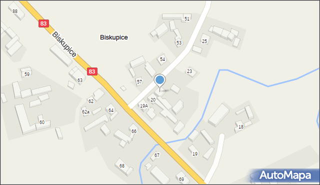 Biskupice, Biskupice, 21, mapa Biskupice