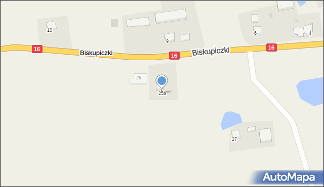 Biskupiczki, Biskupiczki, 25a, mapa Biskupiczki