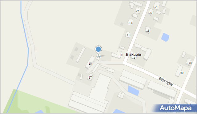 Biskupie, Biskupie, 13, mapa Biskupie