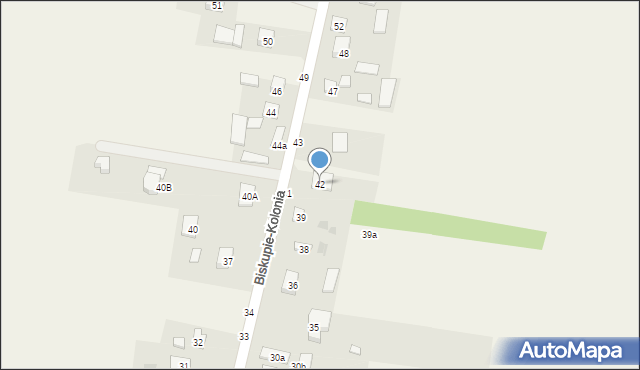 Biskupie-Kolonia, Biskupie-Kolonia, 42, mapa Biskupie-Kolonia