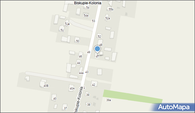 Biskupie-Kolonia, Biskupie-Kolonia, 47, mapa Biskupie-Kolonia