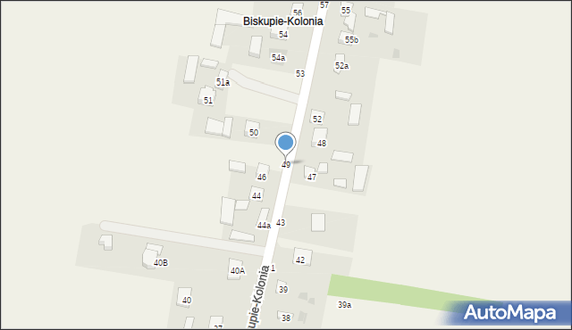 Biskupie-Kolonia, Biskupie-Kolonia, 49, mapa Biskupie-Kolonia