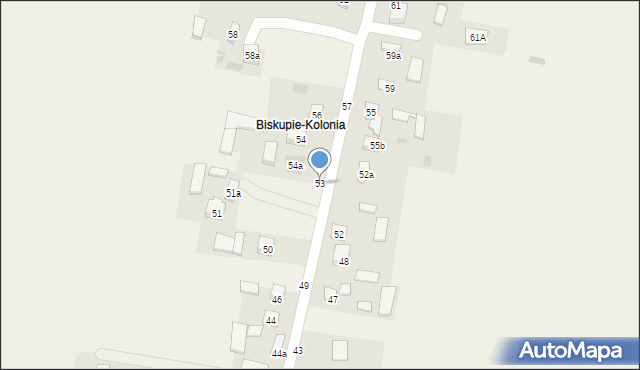 Biskupie-Kolonia, Biskupie-Kolonia, 53, mapa Biskupie-Kolonia