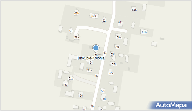 Biskupie-Kolonia, Biskupie-Kolonia, 56, mapa Biskupie-Kolonia