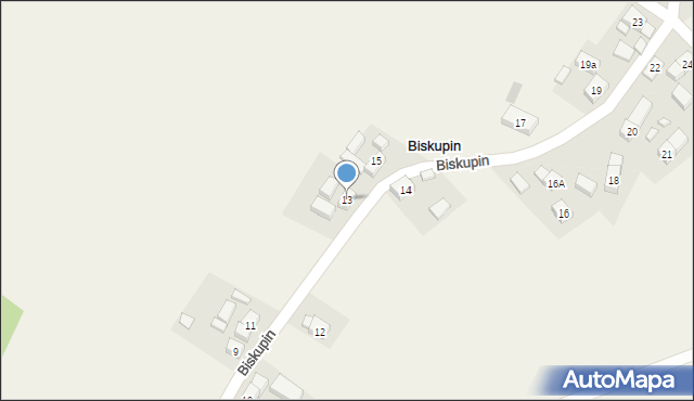 Biskupin, Biskupin, 13, mapa Biskupin