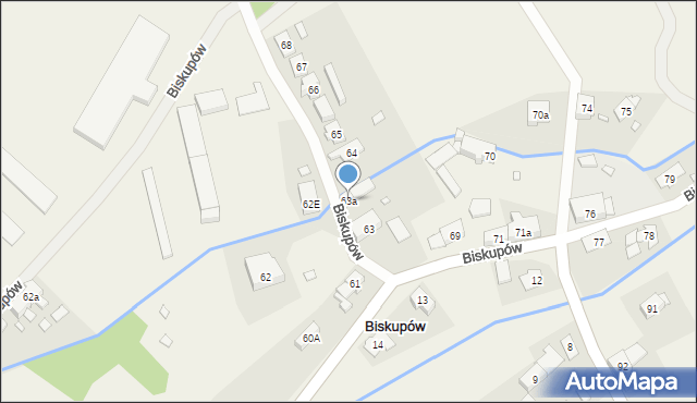 Biskupów, Biskupów, 63a, mapa Biskupów