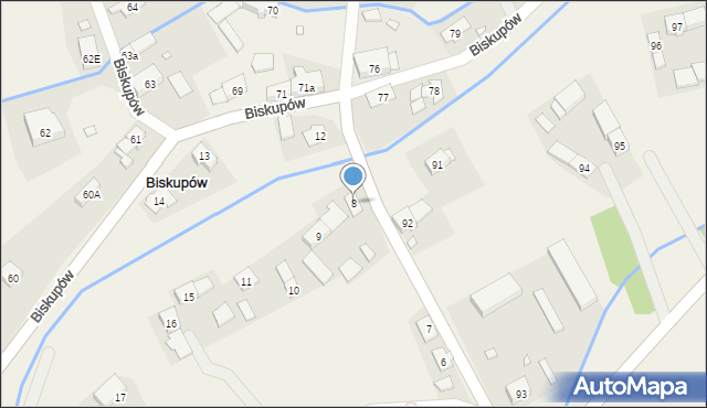 Biskupów, Biskupów, 8, mapa Biskupów