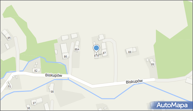 Biskupów, Biskupów, 87A, mapa Biskupów