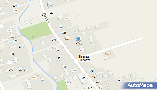 Biszcza, Biszcza, 101A, mapa Biszcza