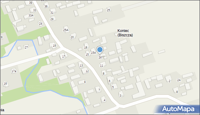 Biszcza, Biszcza, 14, mapa Biszcza