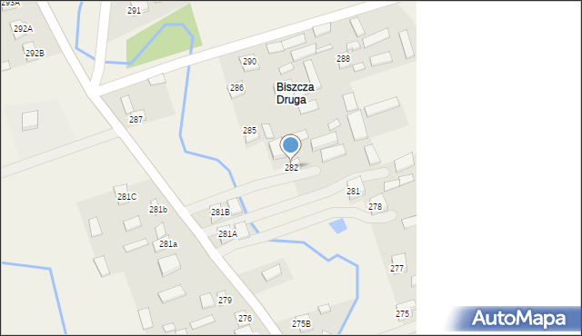 Biszcza, Biszcza, 282, mapa Biszcza