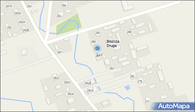 Biszcza, Biszcza, 285, mapa Biszcza