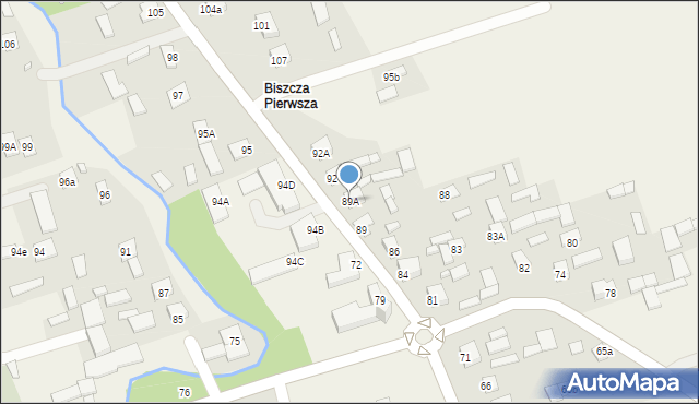 Biszcza, Biszcza, 89A, mapa Biszcza