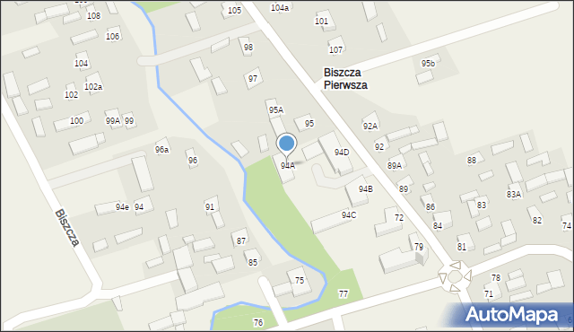 Biszcza, Biszcza, 94A, mapa Biszcza