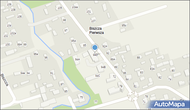 Biszcza, Biszcza, 94D, mapa Biszcza