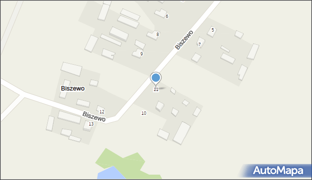 Biszewo, Biszewo, 11, mapa Biszewo