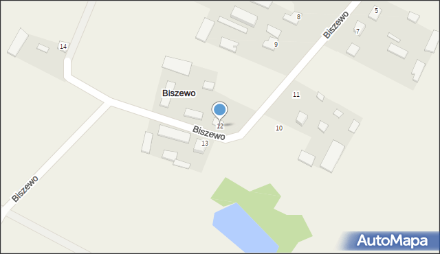 Biszewo, Biszewo, 12, mapa Biszewo