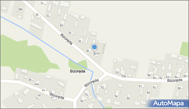 Bizoręda, Bizoręda, 37, mapa Bizoręda