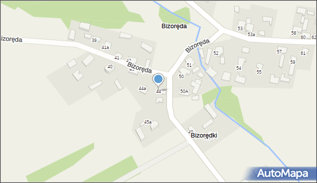 Bizoręda, Bizoręda, 44, mapa Bizoręda