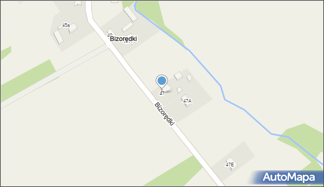 Bizoręda, Bizoręda, 47, mapa Bizoręda