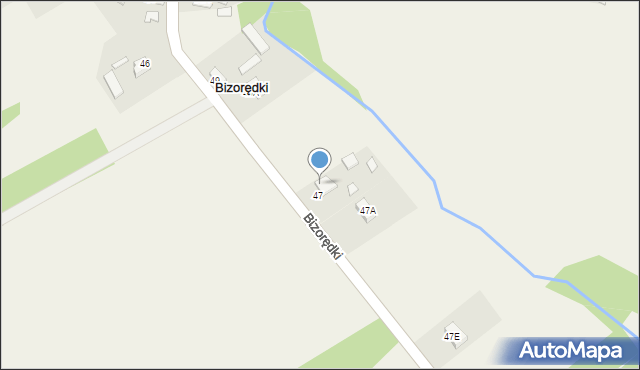 Bizorędki, Bizorędki, 49, mapa Bizorędki