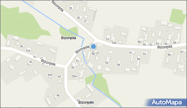 Bizorędki, Bizorędki, 52, mapa Bizorędki